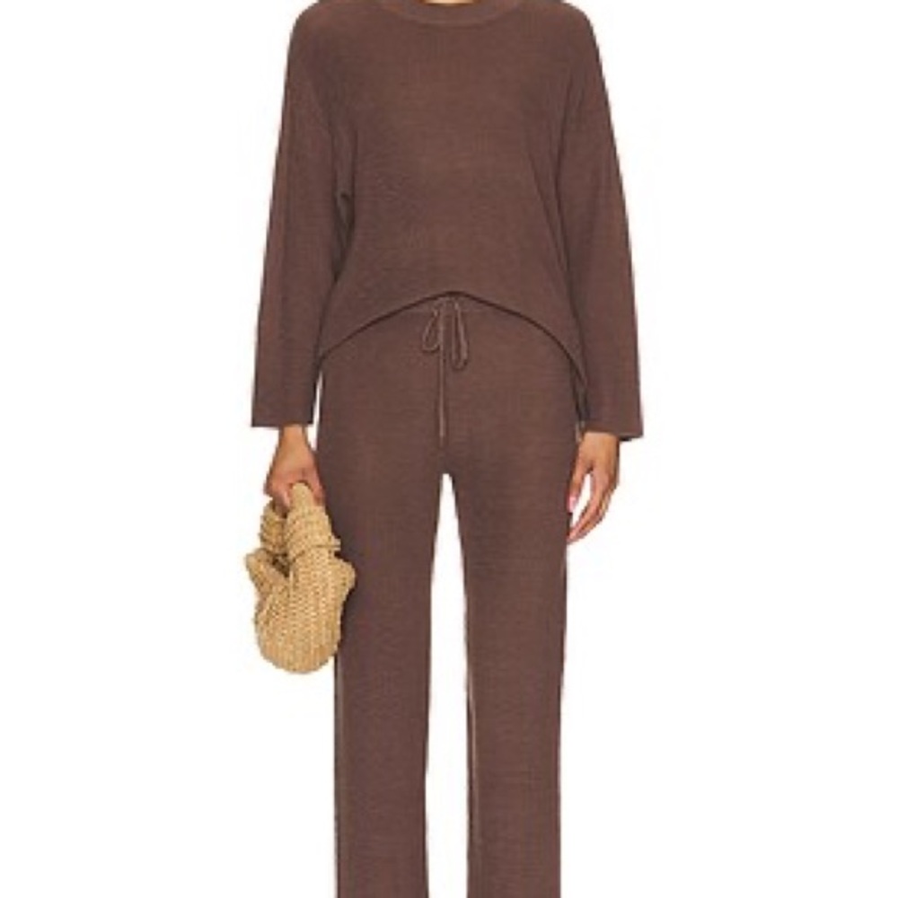 Free People Malibu Sweater + Pants Set Brown S